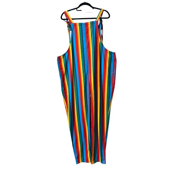 Lucy & Yak Limited Edition Rainbow Dungarees Size US 16 / UK 20R (XL), RARE - Picture 5 of 9